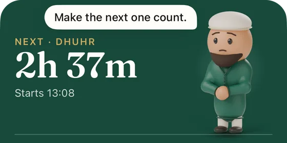 The companion looking a little worried, saying Make the next one count.